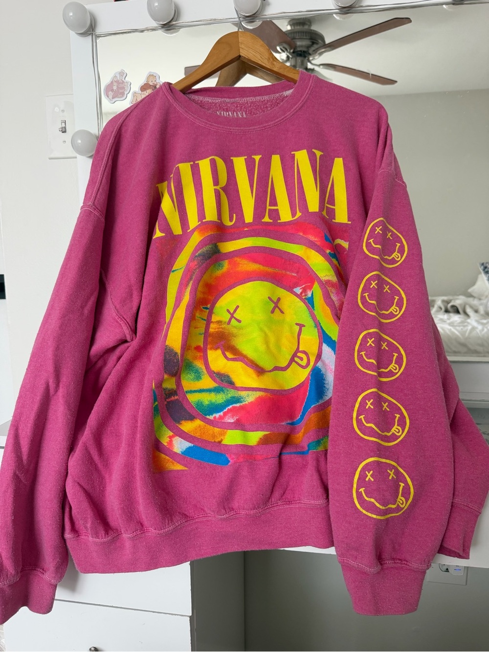 Pink Nirvana Urban Outfitters oversized Crewneck